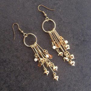 Vintage Gold Tone Fashion Earrings